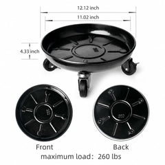 Choclaif Plant Caddy with Wheels side view showing wheels