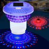 Chsuiwe Solar Chlorine Floater front view with colourful lights