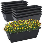 CHUKEMAOYI Window Box Planter pack with 10 black planters