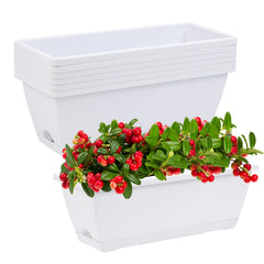 CHUKEMAOYI window box planters pack of 7 in white