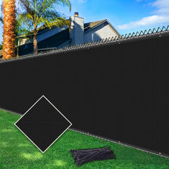 Cisvio 5ft x 50ft Heavy Duty Privacy Screen, Black front view