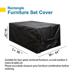 CKCLUU Patio Furniture Set Cover 90 inch with furniture