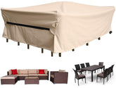 CKCLUU Patio Furniture Set Cover beige front view
