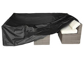 CKCLUU Patio Furniture Set Cover in black, front view