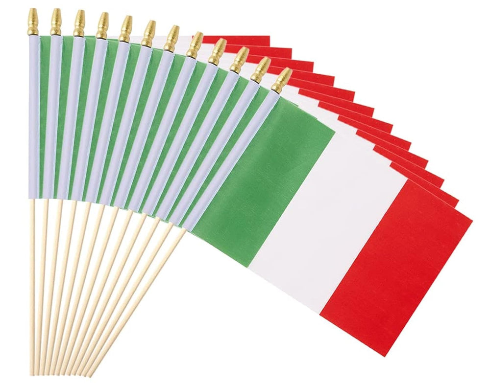 Ckexin 25 pack of mini Italy flags with vibrant colours