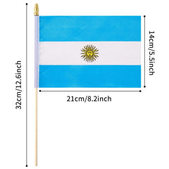 Ckexin Mini Argentina Flag 5x8 Inch on stick