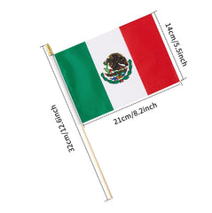 Ckexin Mini Mexican Flag pack of 25 with sticks