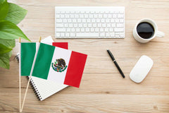 Ckexin Mini Mexican Flag with rounded spear top