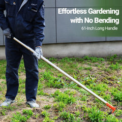 CKLT adjustable handle at 61 inches for comfortable weeding