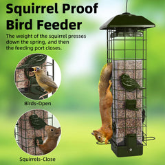 Ckoytals Squirrel Proof Bird Feeder with transparent bucket