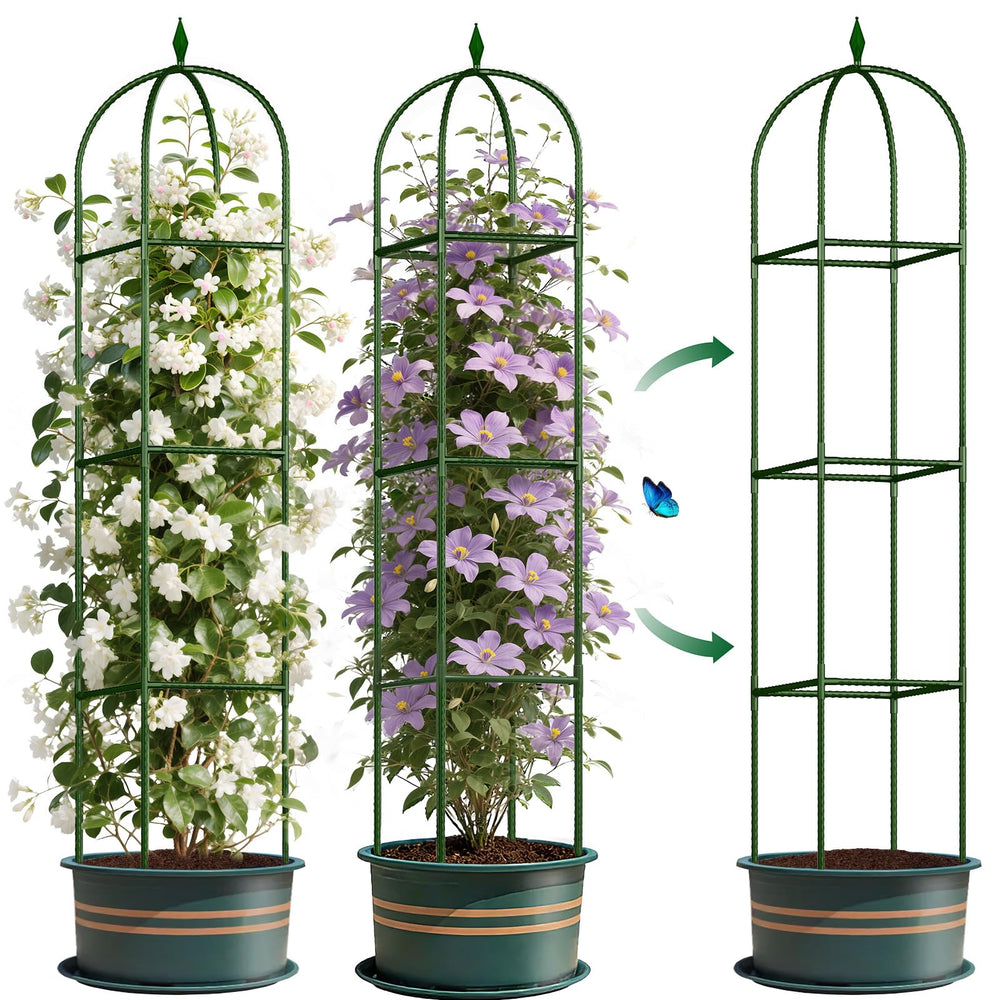 CL FUN Garden Trellis for Climbing Plants green model front view
