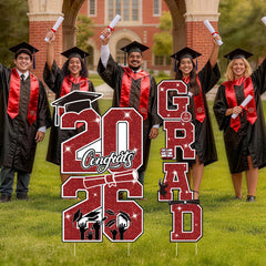 Class of 2026 yard sign displayed at a graduation party