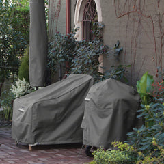 Classic Accessories Ravenna BBQ Grill Cover showing WindLock secure attachment system