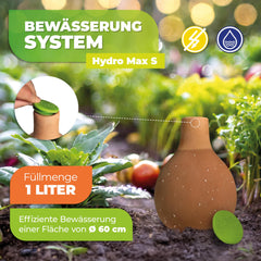Clay watering olla with terracotta finish