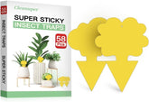 Cleanuper 58 Pack Gnat Killer Sticky Traps yellow flower design