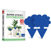 Cleanuper Gnat Killer Sticky Trap flower shape front view in blue