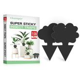 Cleanuper Gnat Killer Sticky Traps 100 pack with flower and cloud shapes