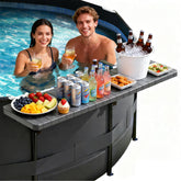 clicliet Pool Bar grey model front view with ABS tabletop
