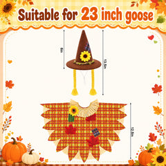 Cloak of DECOHS Scarecrow Goose Outfit showing orange plaid design