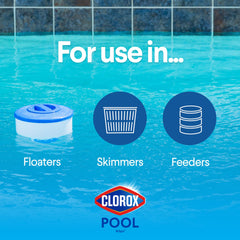 CLOROX XTRABLUE chlorinating tablets in pool setting