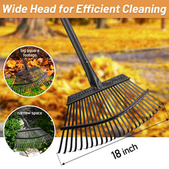 Close-up of 25 steel tines on Bird Twig Garden Rake