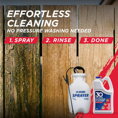 Close-up of 30 SECONDS Outdoor Cleaner label