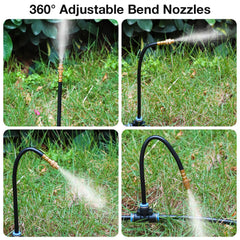 Close-up of 7.8in adjustable nozzles in MIXC irrigation system