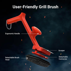 Close-up of a ThermoMaven grill brush replacement head