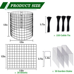 Close-up of Adnee Plant Protector Cage with wire mesh