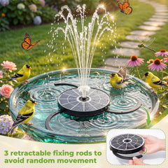 Close-up of AISITIN Solar Bird Bath Fountain nozzle storage feature