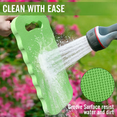 Close-up of Altdorff kneeling pad showcasing waterproof material