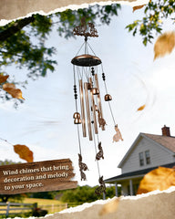 Close-up of aluminum tubes on SUNCKET wind chimes