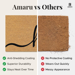 Close-up of AMARU Coir Welcome Mat texture