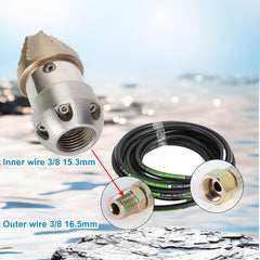Close-up of Anrain 3/8 NPT Sewer Jetter Nozzle rotating parts