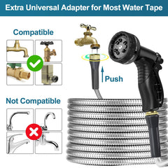 Close-up of AnyEasy garden hose fittings