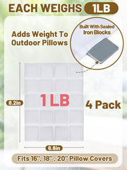 Close-up of Apipi Weighted Pillow Insert showing iron block filled design