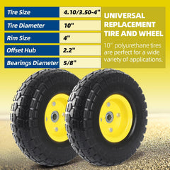 Close-up of AR-PRO solid polyurethane tire material
