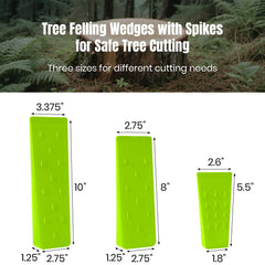 Close-up of AR-PRO spiked tree felling wedge