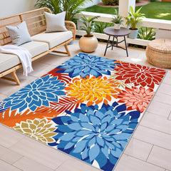 Close-up of Arenarug Outdoor Rug showing non-slip backing