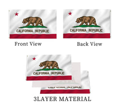 Close-up of ARSOF California flag grommets