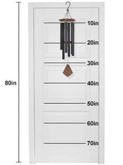 Close-up of ASTARIN wind chime's FSC-Certified wood top