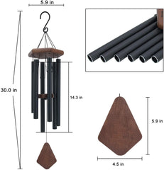 Close-up of ASTARIN wind chime showing aluminum tubes
