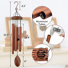 Close-up of ASTARIN Wind Chimes aluminum tubes