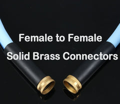 Close-up of Atlantic garden hose showing female connectors