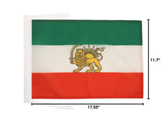 Close-up of AZ FLAG Iran Old Persia Flag with vibrant colours