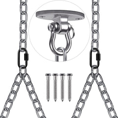 Close-up of BeneLabel stainless steel swing hanger