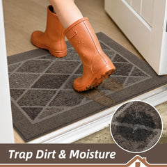 Close-up of BEQHAUSE door mat non-slip backing