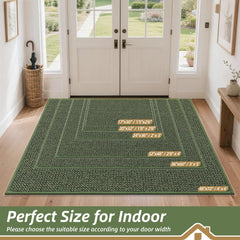 Close-up of BEQHAUSE door mat textured surface