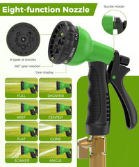 Close-up of BIGITTA garden hose nozzle with 8 functions