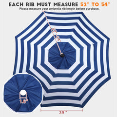 Close-up of Blissun 9ft Patio Umbrella Replacement Canopy fabric texture